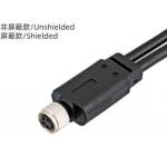 Outdoor Applications M8 Female 1 to 2 Overmolded Plug with Waterproof IP67 Rating 3-8A for sale