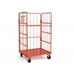 High Gloss 6.0mm Wire 50*100 Mesh Roll Container Trolley for sale