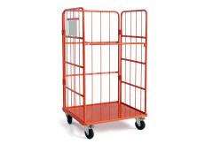 China High Gloss 6.0mm Wire 50*100 Mesh Roll Container Trolley supplier