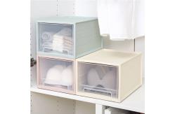 China Pink Stackable Storage Shoe Boxes Fabric Plastic Drawer Organizer supplier