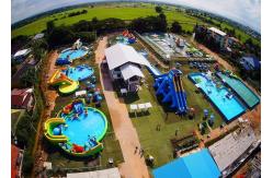 China Mobile Thailand Project Inflatable Water Parks With Slide Puncture-proof supplier