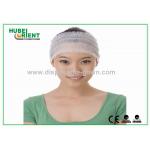 Comfortable Elastic Female Disposable use Headbands White Non-woven material for sale
