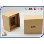 Kraft Brown 1C Printing Paper Gift Box Duarable Black Logo With EVA Paper Tray for sale