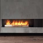 Rectangular Electric Steam Fireplace with Remote Control and Automatic Water Addition