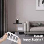 Rectangular 4 Gang Screwless Wall Plate For Socket Switch Cover