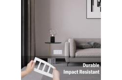 China Rectangular 4 Gang Screwless Wall Plate For Socket Switch Cover supplier