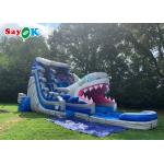 40ft Entertainment Inflatable Shark Double Slide Large Outdoor Inflatable Water Slides