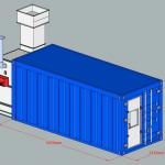 Convenient Mobile Container Spray Booth Paint Booth Systems For Automotive Repair And Refinishing for sale
