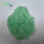 Lightweight Green Dope Dyed Colored Polyester Fiber Nontoxic Fill For Padding for sale