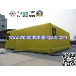 Yellow Festival Giant Inflatable Cube Tent , Inflatable Large Storage Tent Custom
