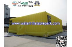 China Yellow Festival Giant Inflatable Cube Tent , Inflatable Large Storage Tent Custom supplier