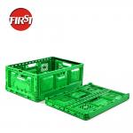 Foldable Mesh Crates For Vegetable Collapsible Plastic Shipping Crates 600x400x52mm for sale