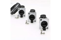 China 3Pcs RJ45 Waterproof Sockets IP65 Ethernet Panel Mount RJ45 Connector Black supplier