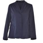 Nice Shape Navy Ladies Formal Blazers ,  Plus Size Formal Jackets With Buttons In Sleeve for sale
