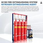 Ig100 System Fire Extinguisher 70L/10MPa For Museum Fire Suppression