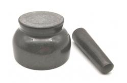 China Handmade FDA Granite Stone Mortar And Pestle Black Grinding supplier