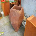 1500*500*600mm Flower Pot Outdoor Garden Metal Ornaments Corten Steel Rectangular Planter pots for sale