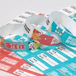 Custom Events Paper Wristband With Bar Code Numbered Waterproof Pool Event Identification Admission Paper Wristbands for sale