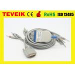 ECG cable with integrated 10 lead wires for Nihon Kohden EKG machine for sale