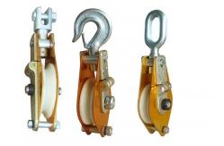 China 1T Double Wheel Tower Erection Tools Aluminium Alloy Side Panel Snatch Block supplier