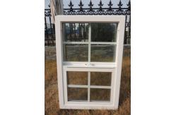 China White Single Hung Vinyl Windows Double Pane Vertical Sliding Glass Window supplier