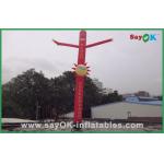 Air Dancing Man Advertising Commercial Red 6m Inflatable Tube Man With Logo Printing Oxford Nylon for sale