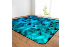 China Rectangle Star Pattern Living Room Dining Room Floor Mat Machine Washable supplier