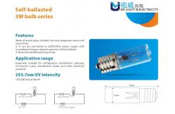 China Low Power 3W Self Ballasted Bulb 10V For Vacuum Cleaner Sterilization supplier