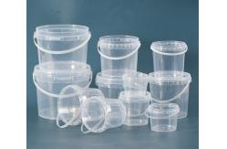 China Customizable Transparent Plastic Bucket Smooth Surface IML/Thermal Transfer Printing Accepted supplier