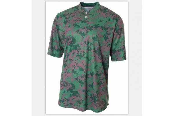 100% Cotton Sublimation Printing T Shirts Camo Baseball Tee Turtleneck