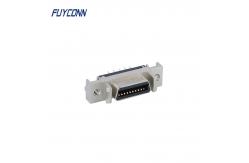 China 20pin SCSI Female Connector , 1.27mm Pitch Straight PCB SCSI Connector supplier