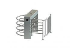 China 304 Stainless Steel Half Height Turnstile Gate IP55 Electronic Servo Motor Optional supplier
