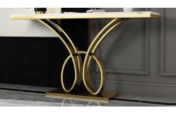 China Rectangular Contemporary Metal Console Table With Marble Table Top supplier