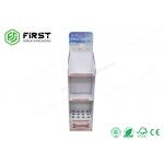 Custom Foldable 3 Shelves Cardboard Floor Displays Shelf With Good Quality Printing
