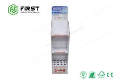 China Custom Foldable 3 Shelves Cardboard Floor Displays Shelf With Good Quality Printing supplier