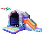 15x18ft Inflatable Disco Dome Bounce House With Slide Digital Printed