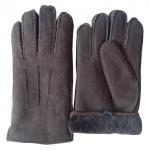 Winter Natural New Zealand Curly Slink Lamb Fur Men Gloves for sale