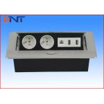 Silver Pneumatic Meeting Table Standard Power Socket Pop Up 265*130*65 Mm for sale