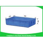 Durable Stackable Plastic Bins Space Saving , Reusable Black Storage Boxes