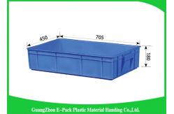China Durable Stackable Plastic Bins Space Saving , Reusable Black Storage Boxes supplier