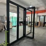 Thermal Break Aluminum Folding Door Customized Product Double Tempered Glass for sale
