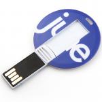 128GB UDP Credit Card USB Sticks 2.0 Mini Round Shapes CMYK Print Logo for sale