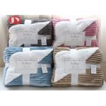 Sherpa Polyester Fleece Blanket Lightweight Flannel Plush Reverse Multicolor Plain Stripe Warm for sale