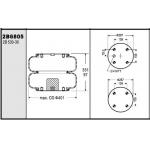 Firestone W01-358-6805 Industrial Air Spring 21-2 Goodyear 2B14-462 Ridewell 1003586805C for sale