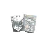 Plastic Holographic Foil Pouch Cosmetic Packaging Bag Mylar Glitter / Nail Polish Packing for sale