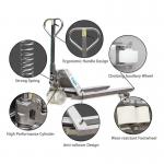 Stainless Steel Pallet Jack 2000KG Load Capacity