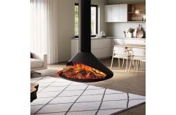 China Eco Friendly Indoor Wood Burning Fire Pits Rotating Fireplace Non Rusting supplier