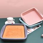 Non Stick Silicone Square Cake Pan Easy Release Heat Resistant For Baking Cakes for sale