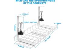 China Adjustable Cable Management Tray for Sturdy Under Desk Offices Main Material Steel supplier