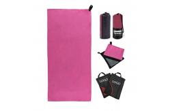 China Gym Towel Microfiber Suede Sports Towel Custom Logo With Elastic Band supplier